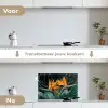 Paradijsvogel - Bloem - Exotisch keuken achterwand spatscherm klein -voor_na_NL