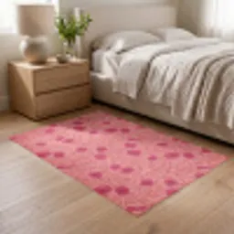 Weidebloemen - Romantisch - Roze Vloerkleed Rechthoek klein 1091 -atmosphere_sfeer3_global