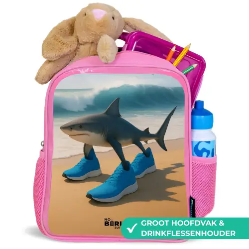 Tralalero tralala Kinderrugzak - Roze middel -inhoud_NL