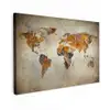 Wereldkaart - Vintage - Abstract - Kinderen - Jongens - Meisjes canvas 2cm klein -z3d