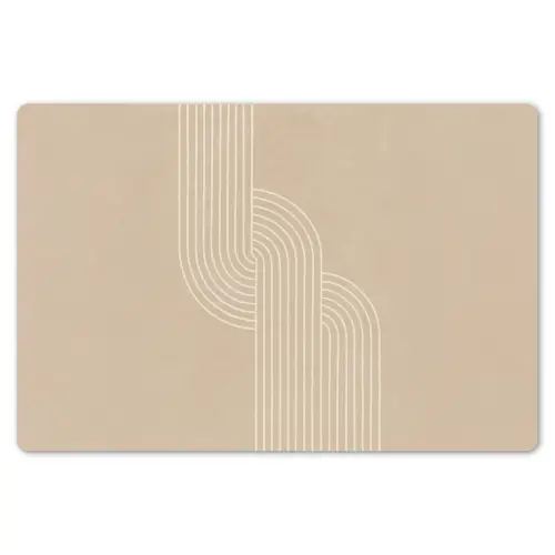 Parallelle lijnen - Lichte textuur - Beige Placemat vinyl groot -zzsfeer1_Kitchenyeah-website