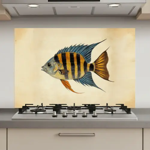 Vis - Tropisch - Strepen - Vinnen keuken achterwand spatscherm klein -3d_website