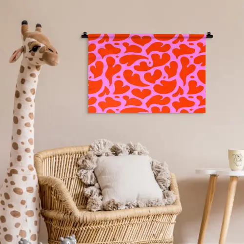 Valentijn - Harten - Roze - Rood Wandkleed katoen klein 269 -wsfeer5_kind