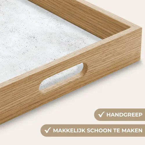 Lichtgrijs - Betonstructuur - Subtiel Dienblad Rechthoek middel 911 -USP_HandgreepNL