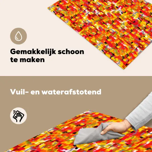 Abstract - Verf - Rood Inductie beschemer met haakjes klein 777 -ky-schoon-nl
