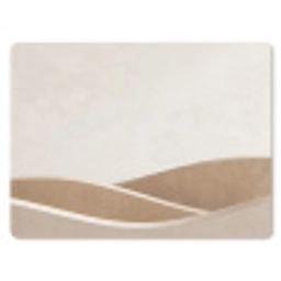 Abstract - Golven - Modern - Beige muismat rubber klein -3d