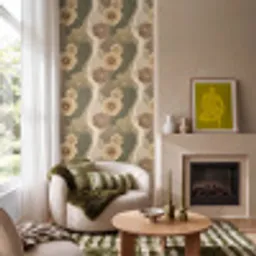 Abstract - Modern - Groen Behang Vinyl klein 1060 -sfeer2