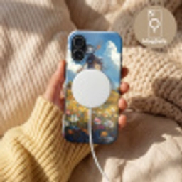 Windmolen - Heuvel - Bloemen - Kleurrijk Toughcase MagSafe Apple iPhone 17 klein -USP_MagsafeV