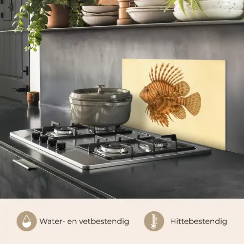 Strepen - Vis - Rond - Stekels keuken achterwand spatscherm klein -usp_NL