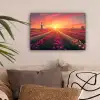 Windmolen - Zonsondergang - Landschap canvas 2cm klein -sfeer1