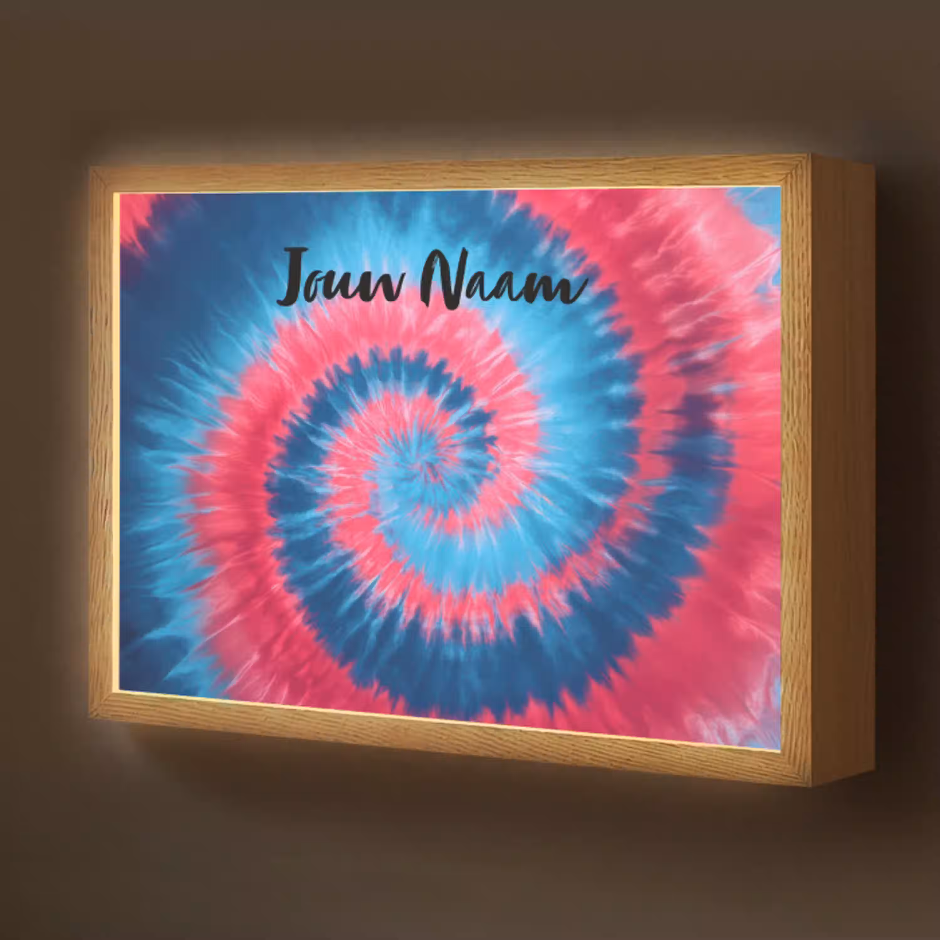 Spiraal - Roze - Blauw Light Box met batterij (Wandlamp kind) middel -z3d_website