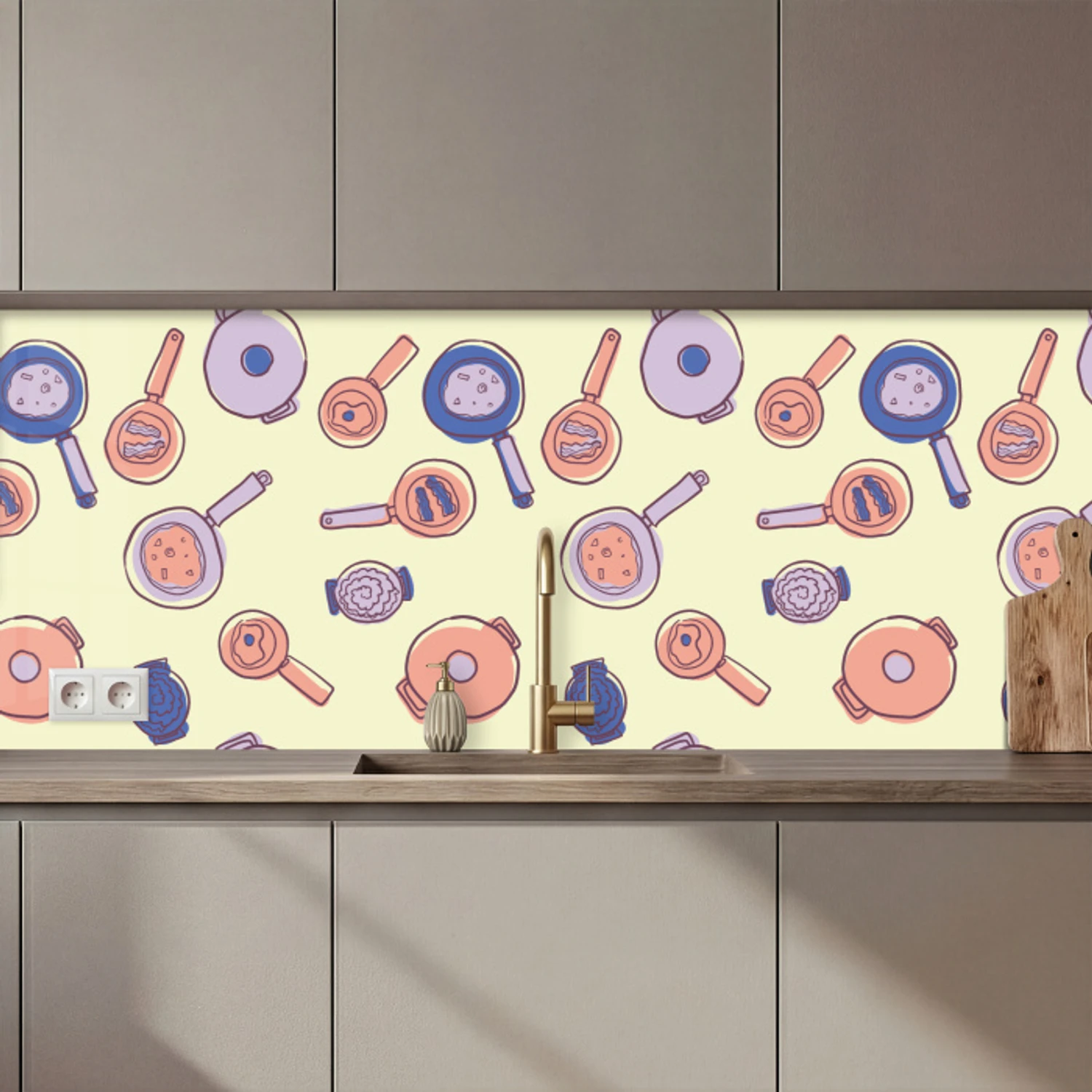 Kitchen splashback - Pan - 50s - Pattern | Kitchenyeah.co.uk