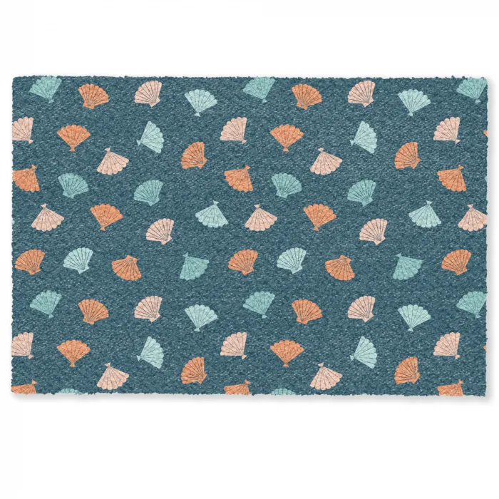 Zee - Dieren - Donkerblauw - Schelpen Deurmat klein 898 -zkaufland3d