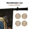 Meisje met de parel - Johannes Vermeer - Bloemen Wandkleed katoen klein -sfeer2