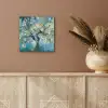 Amandelbloesem boom - Blauw - Abstract aluminium wit klein -sfeer4