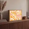 Abstract - Golvend - Oranje Light Box met batterij (Wandlamp) middel -sfeer2