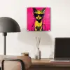 Kat - Art - Zonnebril - Roze plexiglas 5mm klein -sfeer6