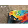Haai - Koraalrif - Abstract - Kleurrijk Placemat vinyl groot -closeup