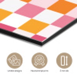 Patroon - Vierkant - Roze aluminium wit klein 46 -closeup_NL