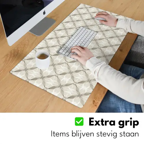 Grafisch - Patroon - Grijs Muismat XXL klein 681 -sfeer3