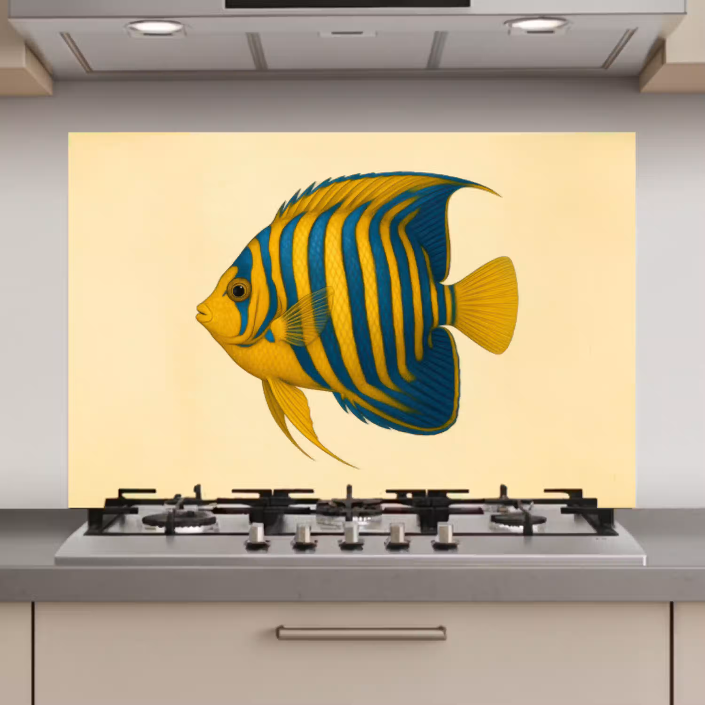 Felgeel - Vis - Strepen - Vinnen keuken achterwand spatscherm klein -3d_website