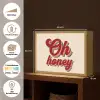 Oh honey - Rood - Schaduw Light Box met batterij (Wandlamp) middel -USP_websiteoverzichtDE