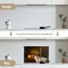 Fruit -  Stilleven - Wijn - Kaars keuken achterwand spatscherm klein -voor_na_NL