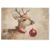 Kerst - Hert - Gewei - Kerstbal - Rendier Deurmat klein -zkaufland3d