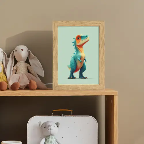 Cartoon - Dino - Oranje - Stekels Light Box met kabel klein -sfeer2_kind