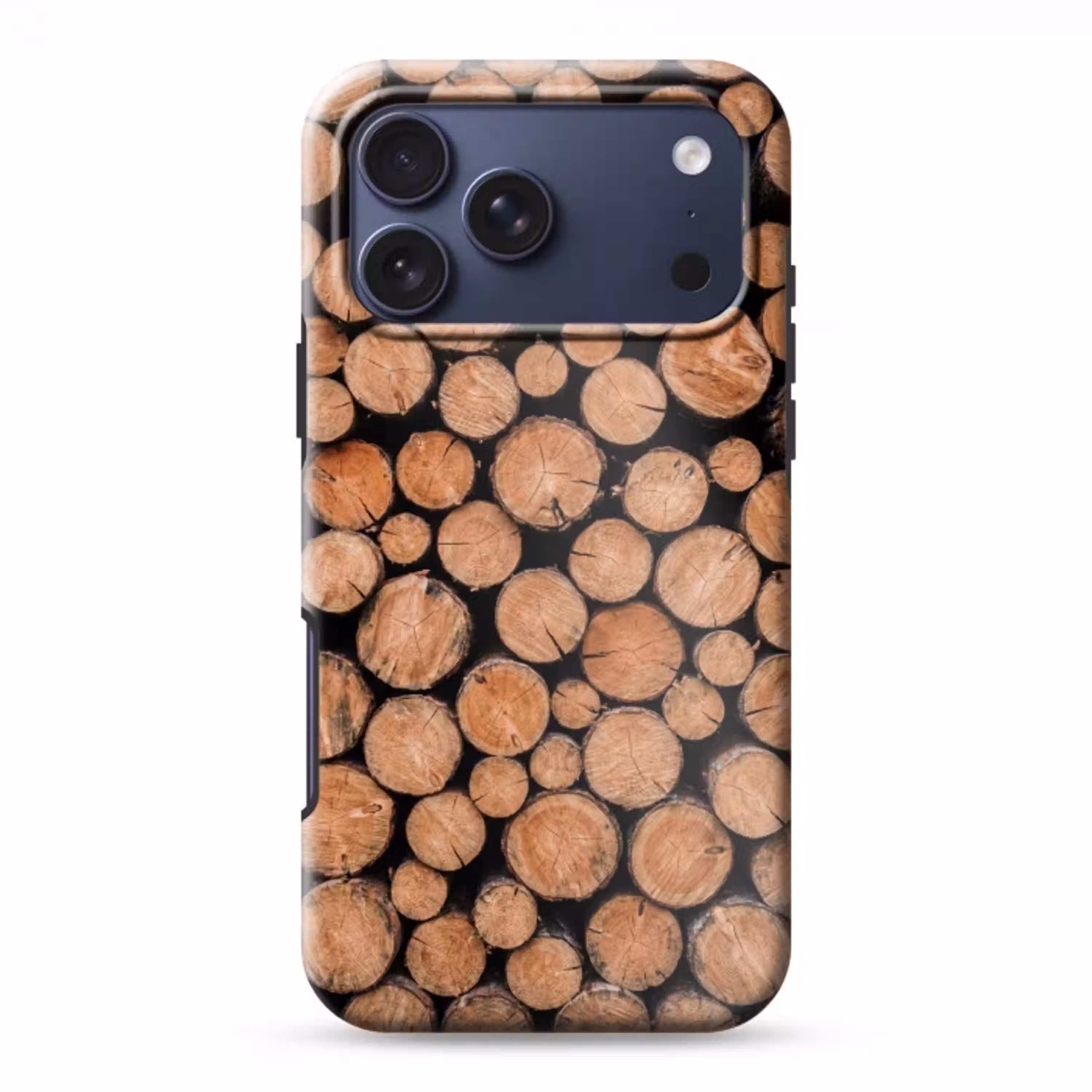 Houtblokken - Textuur - Patroon - Bruin - Rustiek Toughcase MagSafe Apple iPhone 17 Pro Max klein -3d