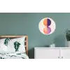 Abstract - Cirkels - Paars Wandcirkel aluminium klein -slaapkamer