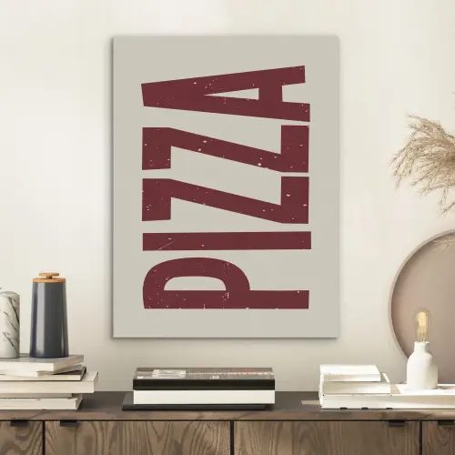 Pizza - Vintage - Decoratie - Japandi PET vilt klein -sfeer1