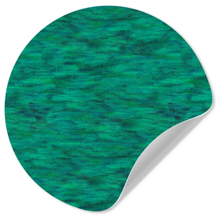 Vloeiend - Olie - Texturen - Groen Wandcirkel behangsticker klein 186 -3d
