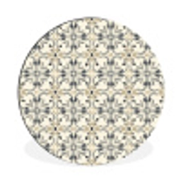 Floraal - Patroon - Kleurrijk Wandcirkel aluminium klein 190 -3d