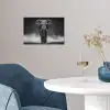 Olifant - Zwart - Wit - Rook poster papier klein -sfeer3