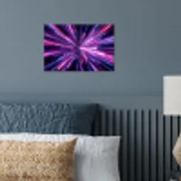 Lichtsnelheid - Ruimte - Roze - Paars poster papier klein -sfeer2