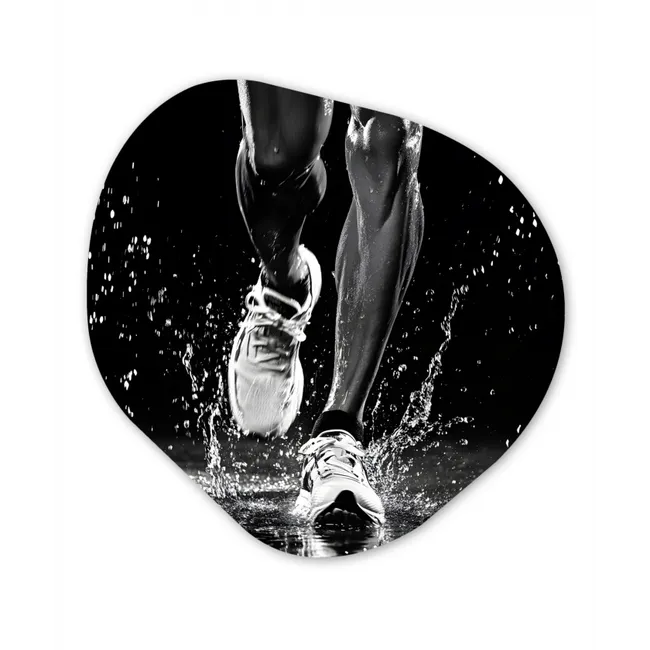 Hardloopschoenen - Rennen - Druppels - Zwart Wandcirkel Organisch Forex 3mm klein -3d