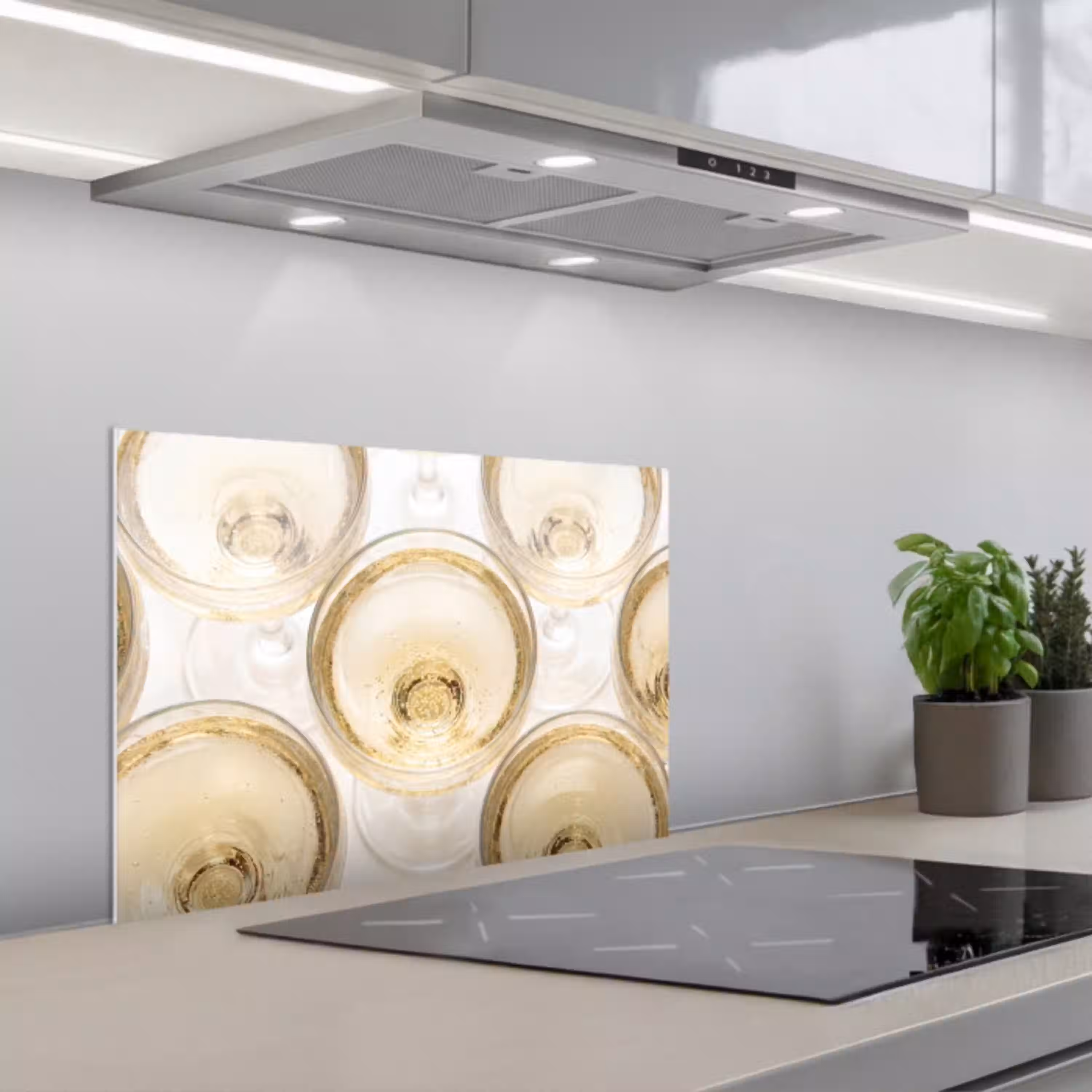 Drank - Glazen - Feest - Goud keuken achterwand spatscherm klein -3d_schuin