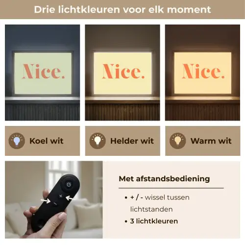 Nice - Oranje - Geel - Minimalistisch Light Box met batterij (Wandlamp) middel -USP_lichtkleurNL
