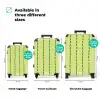 Limegroene achtergrond met donkergroene streepjes NBS - Handbagage koffer - Kinderen Unisex middel zzzzzzVergelijking_3EN