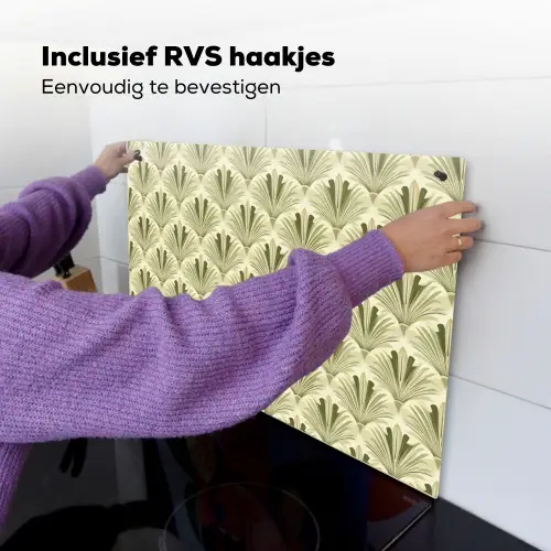 Klassiek - Waaier - Groen Inductie beschemer met haakjes klein 777 -ky-ophangen-nl