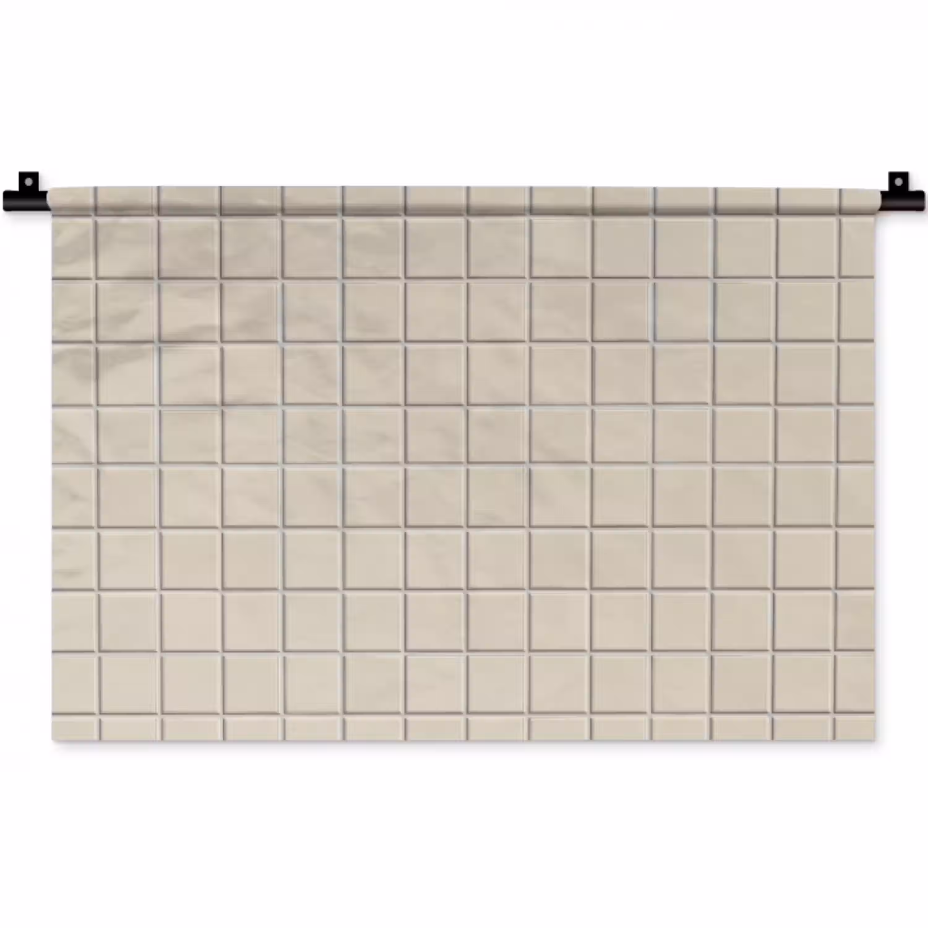 Patroon - Tegels - Taupe Wandkleed katoen klein 269 -zz3d