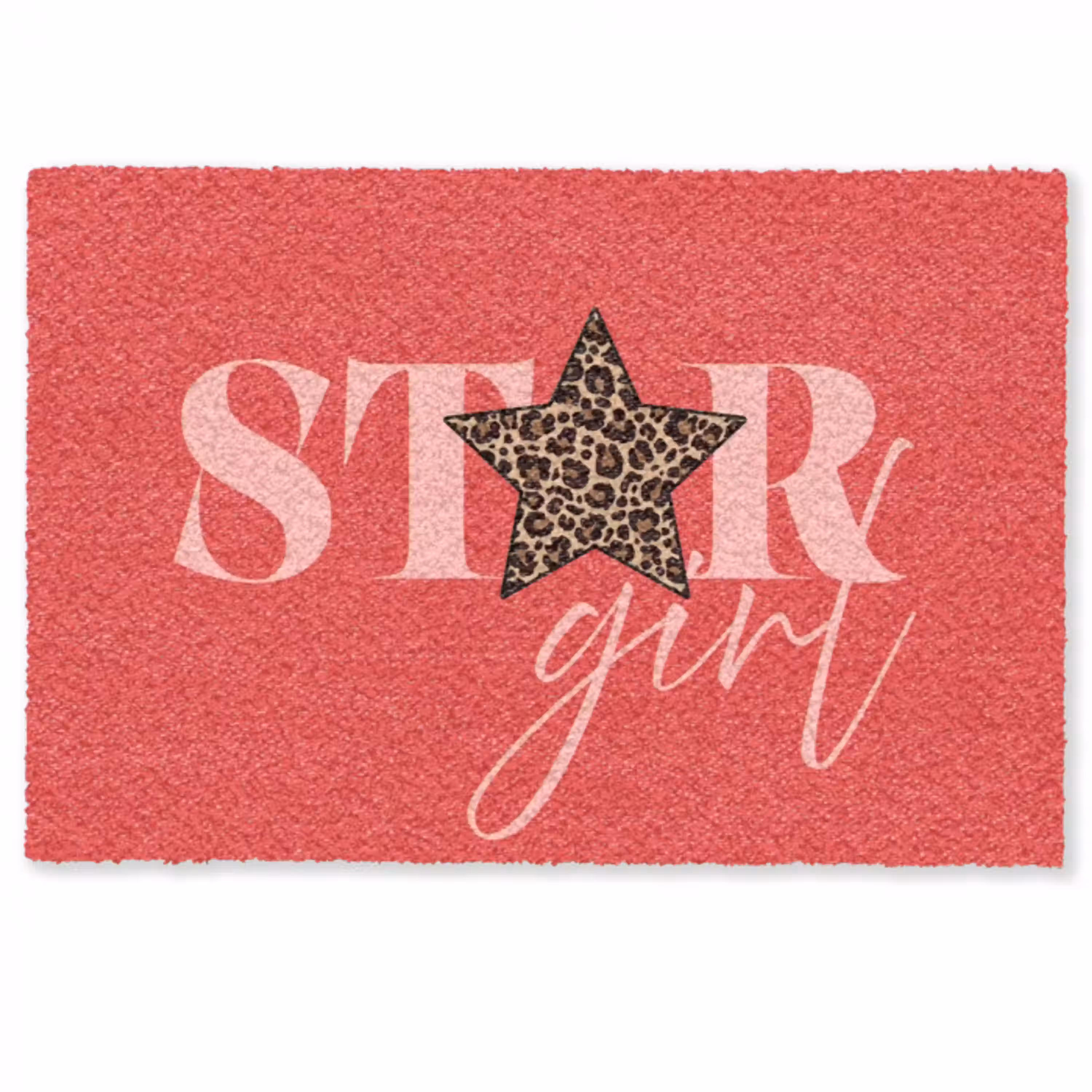 Star girl - Rood - Panter - Ster Deurmat klein -zkaufland3d