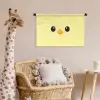 Kuiken - Vrolijk - Geel - Minimalistisch Wandkleed katoen klein -wsfeer5_kind