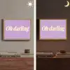 Oh darling - Hart - Paars Light Box met batterij (Wandlamp) middel -sfeer3