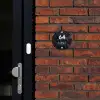 Zwarte veren - Modern Naambord Rond klein -sfeer1-rond-XS