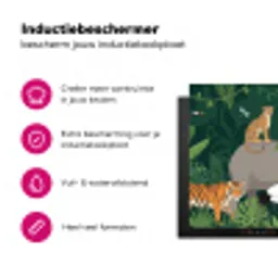Tropisch - Jungle -  Groen Inductie beschermer vinyl 3mm klein -wsfeer2_website
