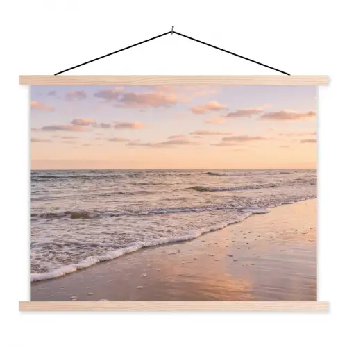 Strand - Branding - Wolken textielposter latten blank klein -3d