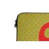 Ciao bella - Rood - Groen - Stippen laptophoes neopreen klein -detail