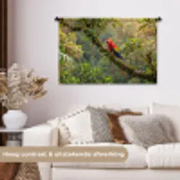 Ara - Jungle - Rood Wandkleed katoen middel -sfeer1